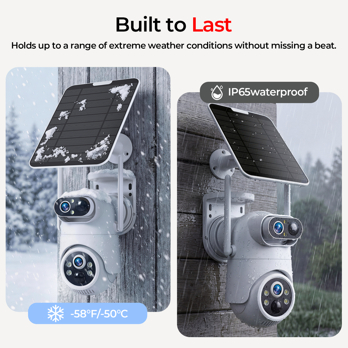 VividEye 4K Dual-Lens Solar Security Camera, 360° PTZ Surveillance security Cameras Wireless Wifi Outdoor, IP65 Waterproof PIR Detection, Full Color Night Vision, 2-Way Audio, Rechargeable Battery