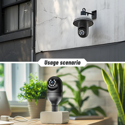 GBIUT Lightbulb Security Camera, 5G WiFi 2K Light Socket Cameras for Home, Wireless Outdoor Camera, 360 Motion Detection and Alarm, Two Way Talk, Color Night Vision