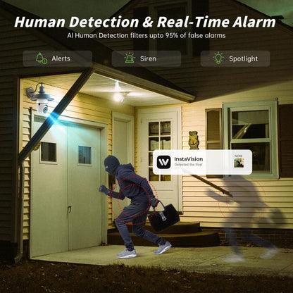 GBIUT Light Bulb Security Camera -5G& 2.4GHz WiFi 2K Security Cameras for Home, Wireless Outdoor Motion Detection and Alarm, Two-Way Talk, Color Night Vision, Human Detection