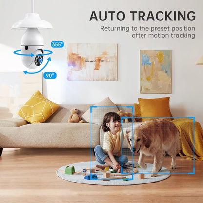 GBIUT Light Bulb Security Camera -5G& 2.4GHz WiFi 2K Security Cameras for Home, Wireless Outdoor Motion Detection and Alarm, Two-Way Talk, Color Night Vision, Human Detection